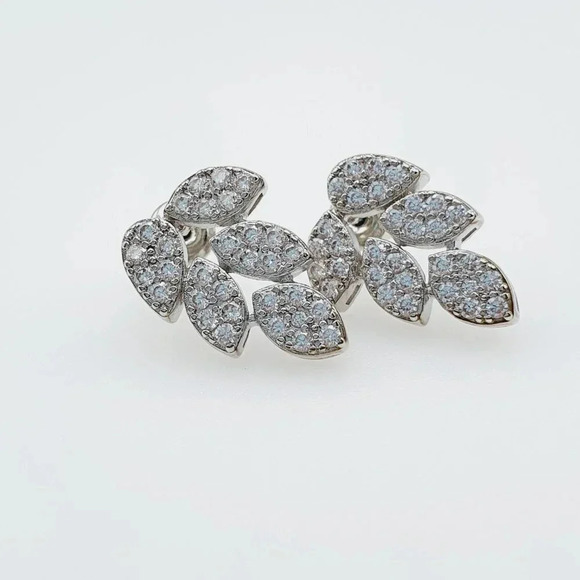 🍂   925 Silver Plated CZ Drop Earrings for Women, FB16FA1071 - Picture 3 of 3